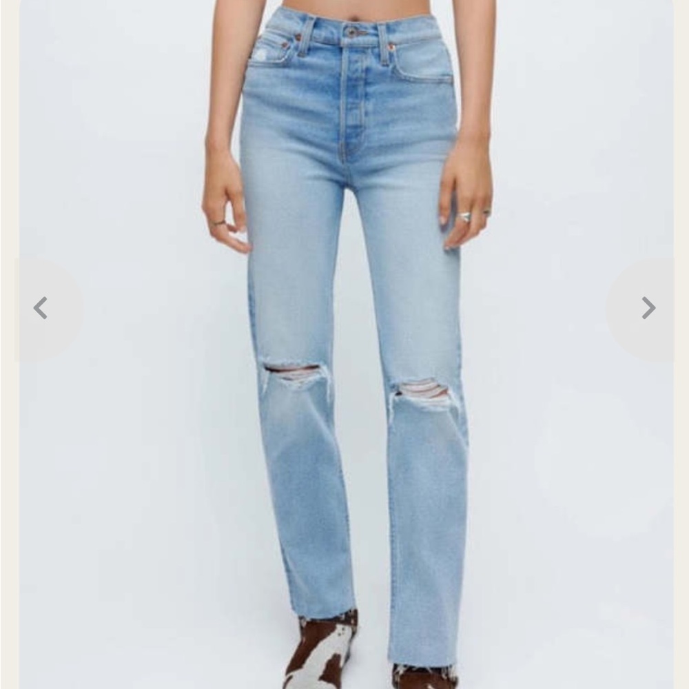 Re/Done High Rise 70s Stovepipe Jeans size 24
